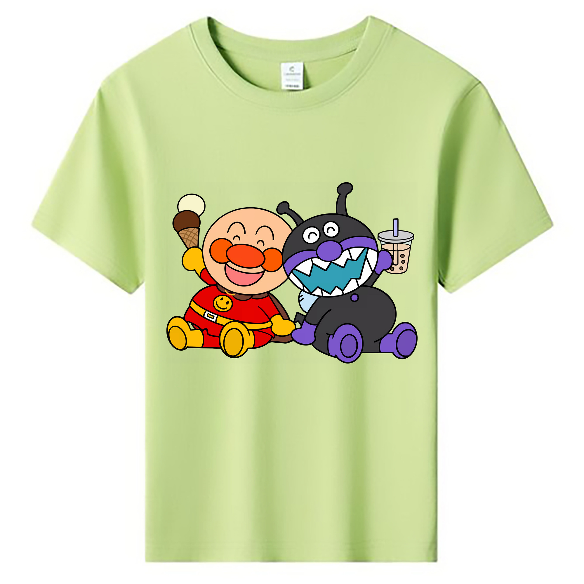 （画像用） アンパンマン Anpanman 綿100％キッズTシャツ（フロントプリント）